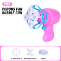 Summer Children's Electric Fan Bubble Gun Machine Water Toys