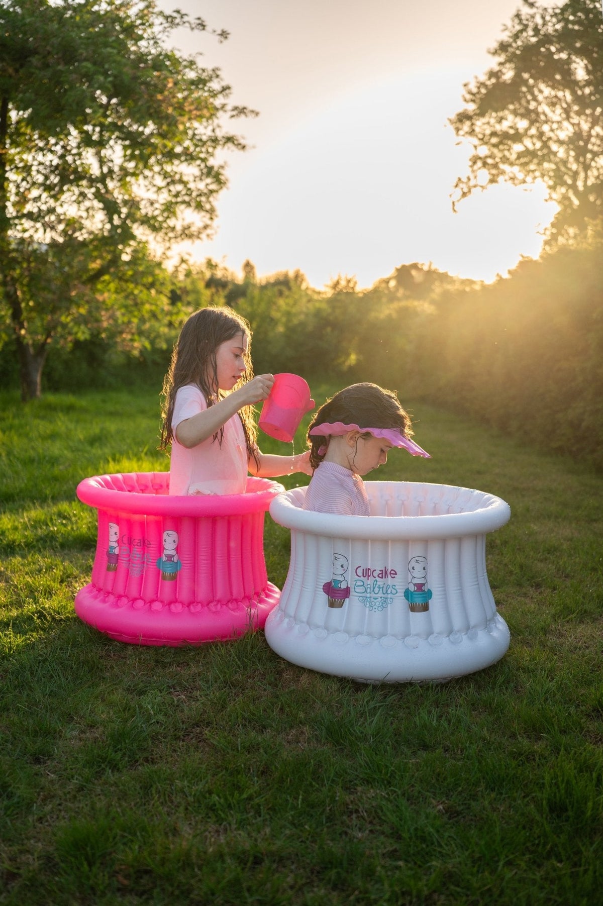 Cupcake Babies Shampoo Cap — Pink | No More Tears