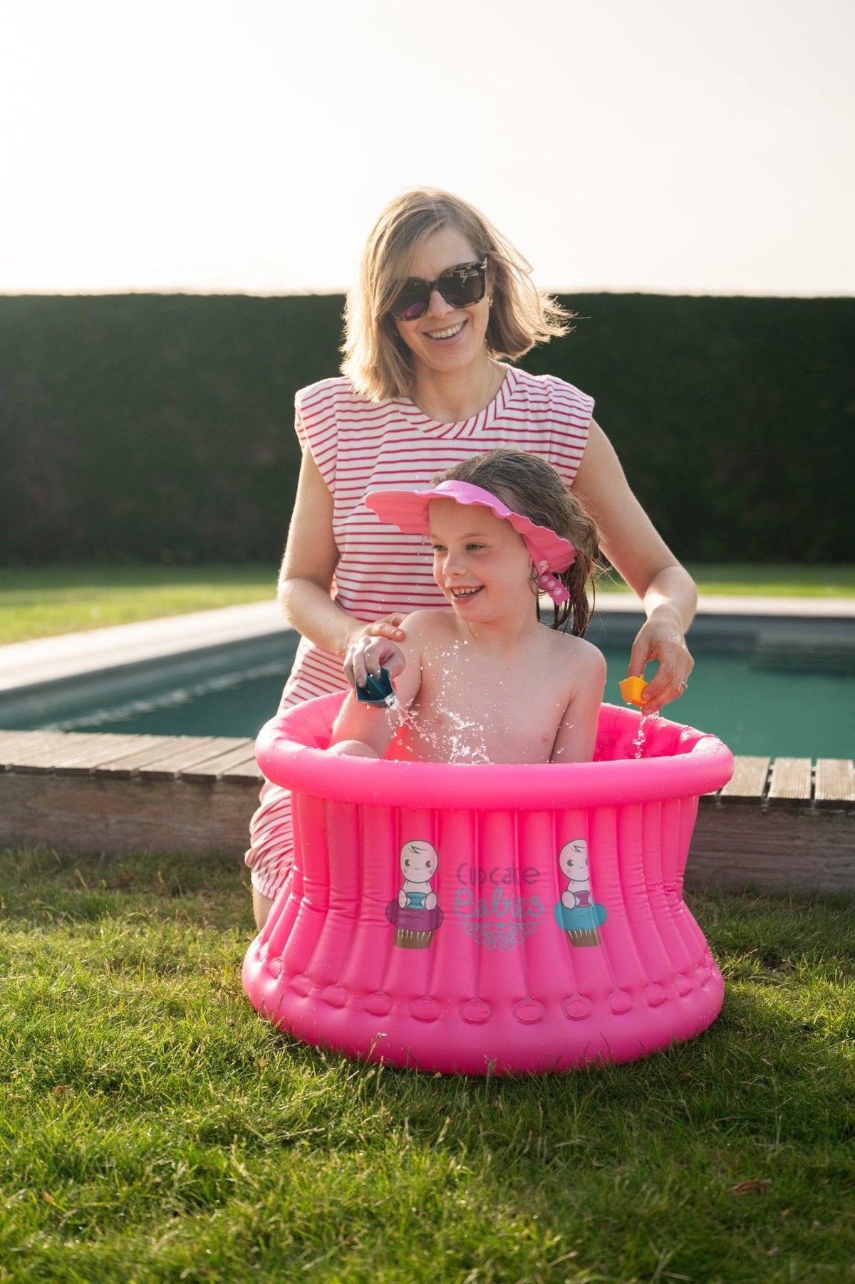 Cupcake Babies Shampoo Cap — Pink | No More Tears