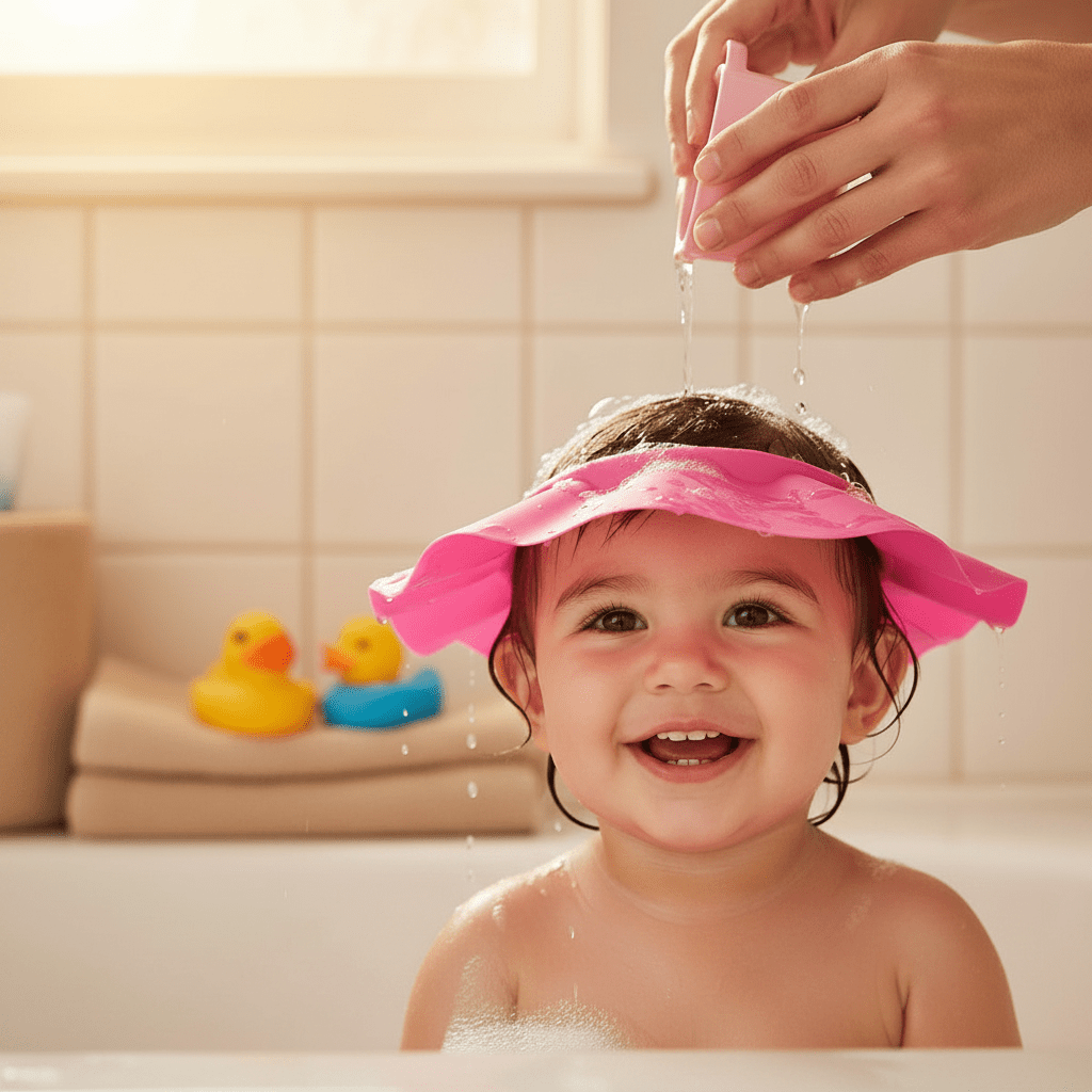 Cupcake Babies Shampoo Cap — Pink | No More Tears
